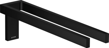 AX Universal Rectangular Wieszak na ręczniki, 2-ramienny, Czarny Matowy