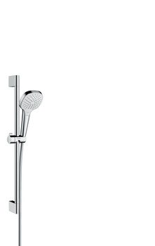 HG Croma Select E Zestaw prysznicowy 110 Vario EcoSmart z drążkiem 65 cm, Biały/Chrom