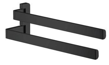 AX Universal Softsquare Wieszak na ręczniki, 2-ramienny, Czarny Matowy