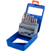 WIERTŁA DO METALU 1-10 MM 19 ELEM. METALOWE PUDEŁKO