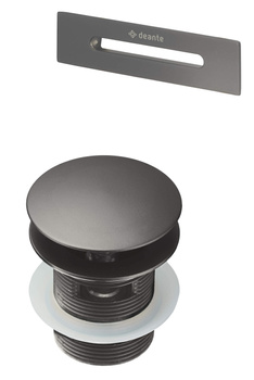 Zestaw akcesoriów do wanny - korek i przelew titanium KYY D10B