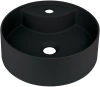 SILIA - Umywalka granitowa nablatowa z miejscem na baterię - nero - CQS_NU4B