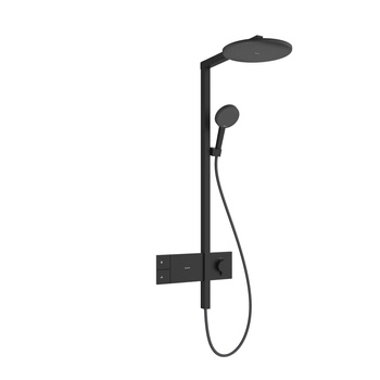 HG Raindance Alive S Komplet prysznicowy 300 1jet z termostatem ShowerSelect Comfort, Czarny Matowy