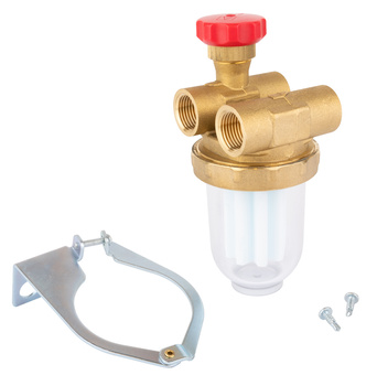 Filtr olejowy dwururowy Z 1/2 - 500 Si, z wkładem plastikowym, 310 l/h