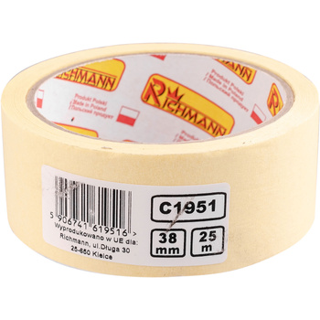 TAŚMA MASKUJĄCA PAPIEROWA 38MMx25M ŻÓŁTA
