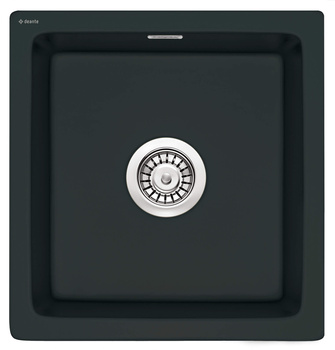 Zlewozmywak ceramiczny 1-komorowy nero stal ZCB N103