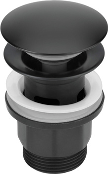 Korek do umywalki lub bidetu - z przelewem nero NHC N10P