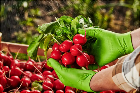 MERCATOR GOGRIP GREEN Mocne grube rękawiczki nitrylowe L zielone 50 sztuk