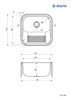 Zlewozmywak gospodarczy 1-komorowy - wpuszczany lub mocowany do ściany