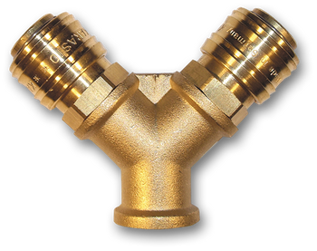 ESSK Dwójnik z szybkozłączami GW 3/8"