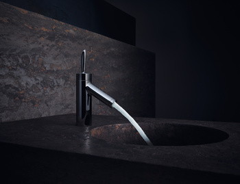 AX Starck Classic Jednouchwytowa bateria umywalkowa 70 z kompletem odpływowym z cięgłem, Chrom