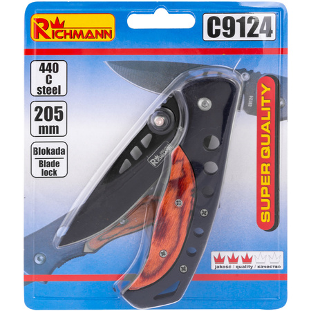 NÓŻ MONTERSKI CZARNY 205 MM