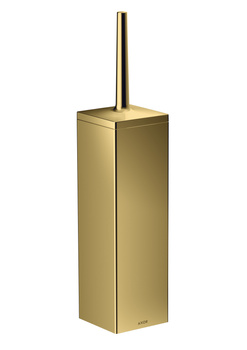 AX Universal Rectangular Szczotka do WC z pojemnikiem, ścienna, Złoty Optyczny Polerowany