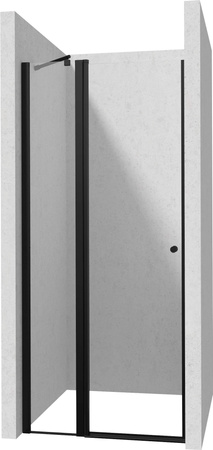 Drzwi prysznicowe 90 cm - uchylne nero KTSUN41P