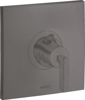 AX Citterio Bateria termostatyczna HighFlow z uchwytem jednoramiennym, podtynkowa, Czarny Chrom Szczotkowany