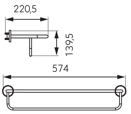 EMOTION półka na kosmetyki, biały