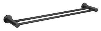 SMILE wieszak na ręcznik podwójny 600 mm, czarny