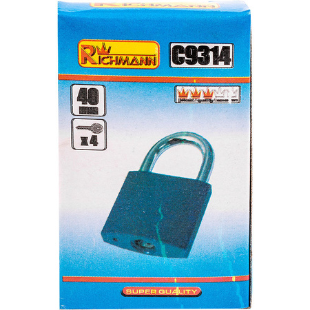 KŁÓDKA STALOWA 40 MM NIEBIESKA