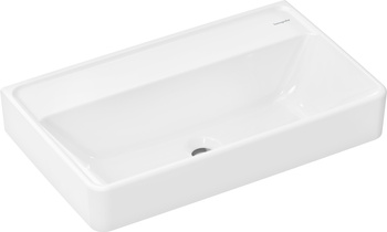 HG Xanuia Q Umywalka wisząca Compact 650/390 bez otworu na baterię, bez przelewu, SmartClean, Biały