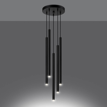 Lampa wisząca PASTELO 5P czarna