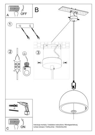 Lampa wisząca PABLITO