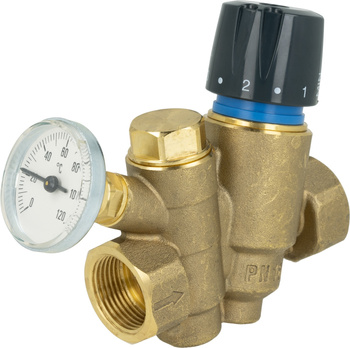 Termostatyczny zawór równoważący ATB 210 z funkcją przegrzewu do cyrkulacji c.w.u., DN20, 35÷65 st. C, kv 1,7 m3/h