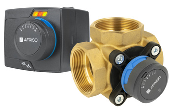 Zestaw regulacyjny ProClick: 3-drogowy obrotowy zawór mieszający ARV 387 Vario ProClick, DN50, Rp2", Kvs 17 - 50 m3/h + siłownik elektryczny ARM 343 ProClick