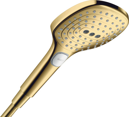 HG Raindance Select E Główka prysznicowa 120 3jet PowderRain EcoSmart, Złoty Optyczny Polerowany