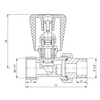 Zawór grzejnikowy prosty 1-2"