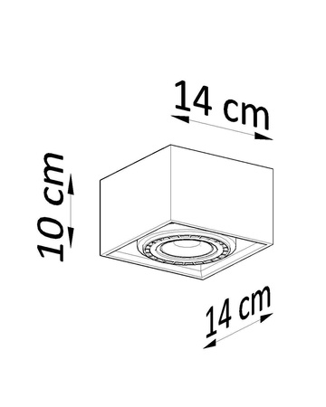 Plafon QUATRO 1 naturalne drewno