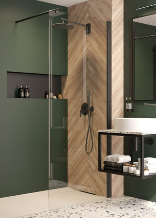 Ścianka prysznicowa / walk-in systemu Kerria Plus 90 cm nero KTS N39P