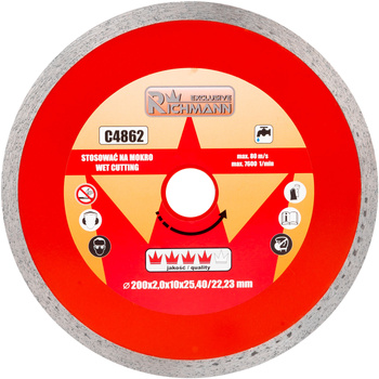 TARCZA DIAM. PEŁNA CIENKA 200x2x25,4/22,23 MM