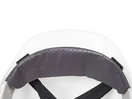 KASK OCHRONNY BIAŁY HDPE, 4-PUNKT. MOCOWANIE, CE
