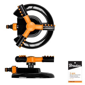 BLACK LINE Zraszacz obrotowy 3-ramienny regulowany
