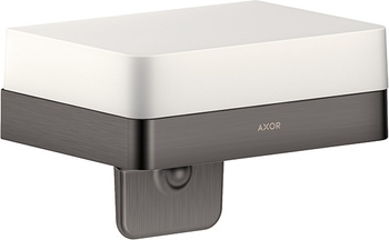 AX Universal Softsquare Dozownik mydła w płynie z półką, Czarny Chrom Szczotkowany