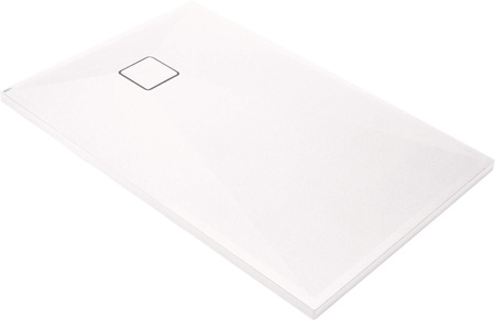 Brodzik granitowy prostokątny 140x90 cm biały KQR A47B