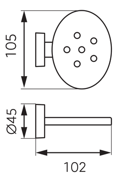 MEPHISTO mydelniczka metalowa, chrom