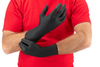 MERCATOR moto black 100 szt. rozmiar L rękawice nitrylowe, bezpudrowe, czarne