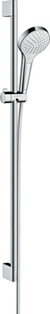 HG Croma Select S Zestaw prysznicowy 110 Vario EcoSmart z drążkiem 90 cm, Biały/Chrom