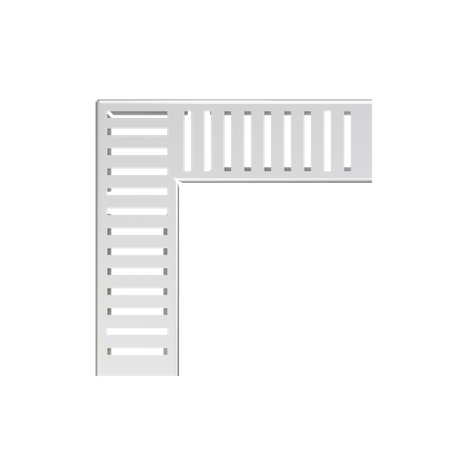 Ruszt odwodnienia drenażowego narożnego 75 mm, stal nierdzewna