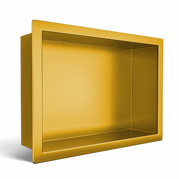 WALL-BOX ONE Gold Półka wnękowa ze stali nierdzewnej złota 30x20x10 cm