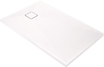 Brodzik granitowy prostokątny 120x80 cm biały KQR A44B