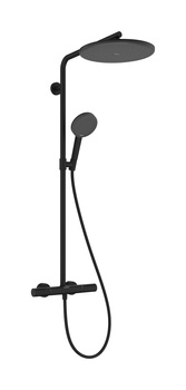 HG Raindance Alive S Puro Komplet prysznicowy 300 1jet EcoSmart z termostatem Ecostat Element, Czarny Matowy