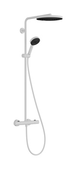 HG Pulsify S Puro Komplet prysznicowy 260 1jet EcoSmart z Ecostat Fine i główką prysznicową 3jet, Biały Matowy