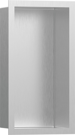 HG XtraStoris Individual Wnęka ścienna Stal Szlachetna Szczotkowana z ozdobną ramką 300/150/100, Stal Szlachetna Szczotkowana