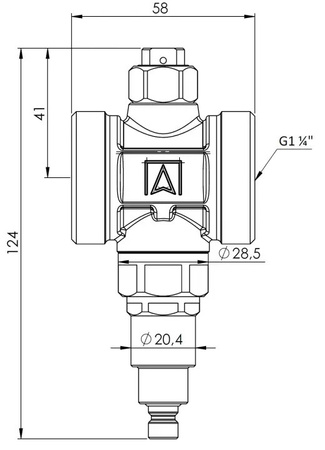 Zawór antyzamrożeniowy AAV 300, G1 1/4", PN10, Kvs 70 m3/h, temp. otwarcia 3°C