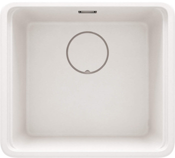 Zlewozmywak granitowy 1-komorowy alabaster stal ZKM A10A