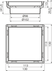 Gardziel nastawna kratki + Dwustronny ruszt 130×130 mm, stal nierdzewna