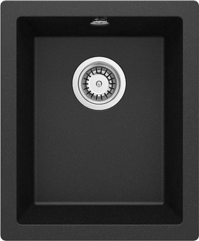 Zlewozmywak granitowy 1-komorowy podwieszany grafit metalik nero ZQA G10B