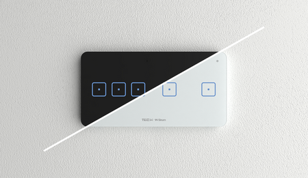 Podwójny pięciopolowy dotykowy szklany włącznik WSS-32